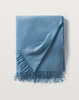 Carlotta cashmere throw in the color aegean, 