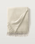 Carlotta cashmere throw in the color 
snow, 